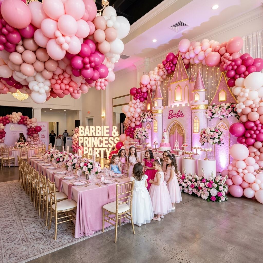 Princess & Barbie styling in Melbourne by Party in Style — balloons, backdrops and décor