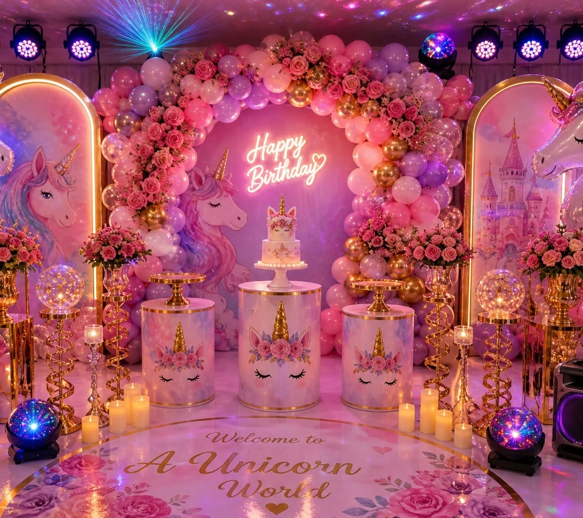 Unicorn Birthday Setup