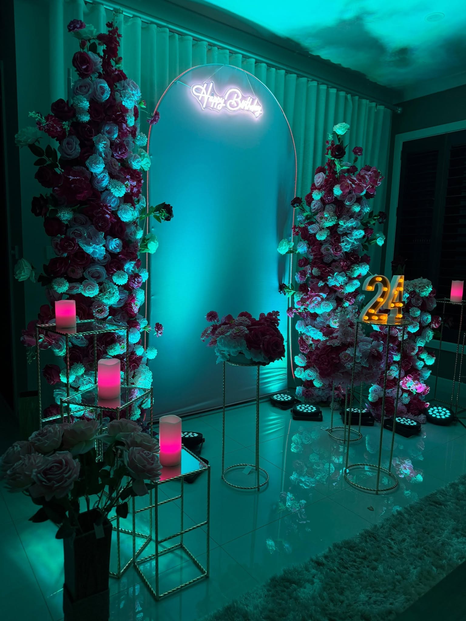 Teal Floral Setup 24th
